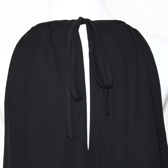 Parker Black High-Low Blouson Halter Dress Small - Picture 10 of 14